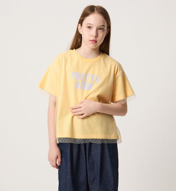 UNITED ARROWS green label relaxing「チュール ドッキング  Tシャツ / キッズ 140cm-160cm」|Tシャツ・カットソー|