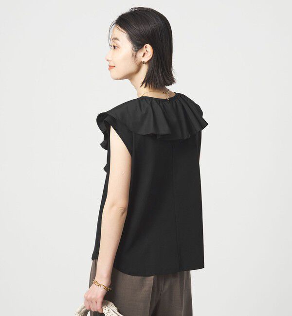 UNITED ARROWS green label relaxing「ランダム フリル ドッキング カットソー 接触冷感」|Tシャツ・カットソー|
