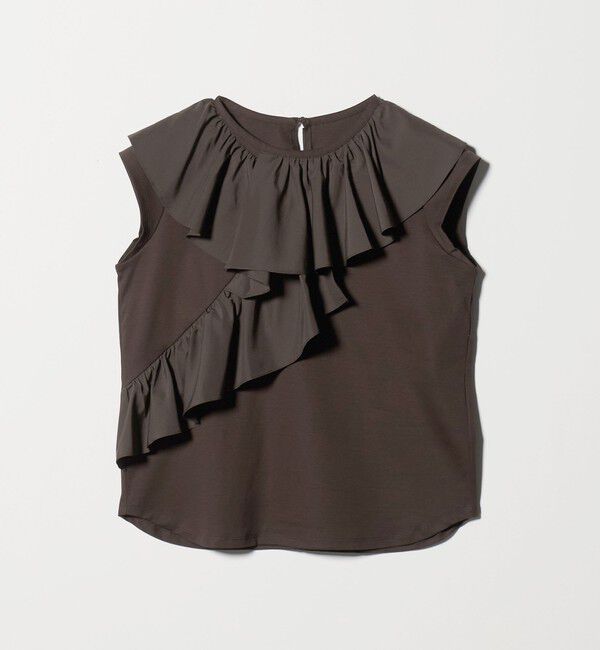 UNITED ARROWS green label relaxing「ランダム フリル ドッキング カットソー 接触冷感」|Tシャツ・カットソー|