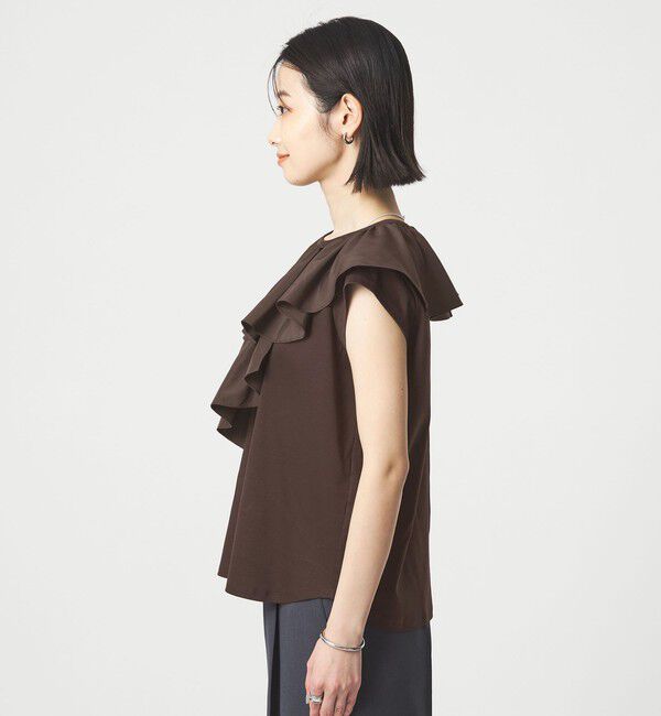 UNITED ARROWS green label relaxing「ランダム フリル ドッキング カットソー 接触冷感」|Tシャツ・カットソー|
