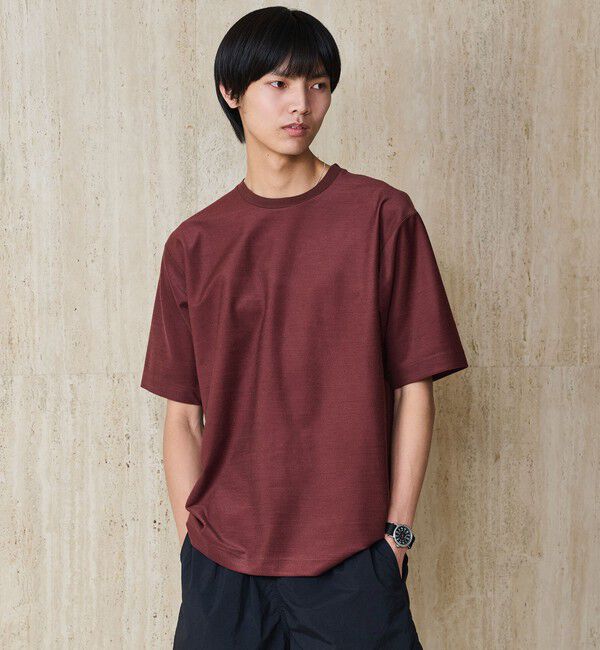 UNITED ARROWS green label relaxing「ポリエステル ウール ツイル インレー 半袖 Tシャツ カットソー」|Tシャツ・カットソー|MD.BROWN