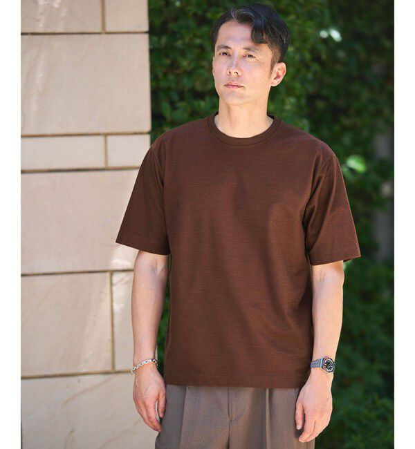 UNITED ARROWS green label relaxing「ポリエステル ウール ツイル インレー 半袖 Tシャツ カットソー」|Tシャツ・カットソー|