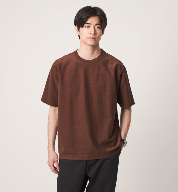 UNITED ARROWS green label relaxing「ポリエステル ウール ツイル インレー 半袖 Tシャツ カットソー」|Tシャツ・カットソー|
