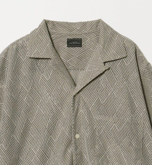 UNITED ARROWS green label relaxing「ダイヤ ヘリンボーン メッシュ オープンカラー 半袖 シャツ」|シャツ・ブラウス|