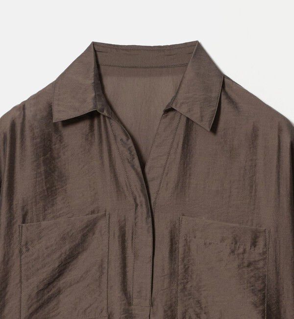 UNITED ARROWS green label relaxing「エアリーシアー スキッパー ポケット シャツ 接触冷感」|シャツ・ブラウス|