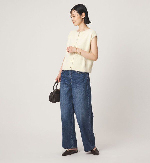 UNITED ARROWS green label relaxing「フラッフフェザー 2WAY フレンチスリーブ ニット」|ニット・セーター|