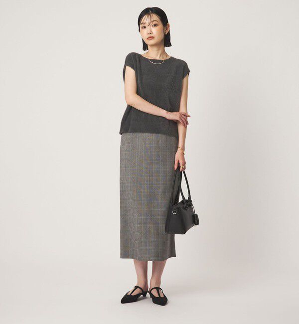 UNITED ARROWS green label relaxing「フラッフフェザー 2WAY フレンチスリーブ ニット」|ニット・セーター|