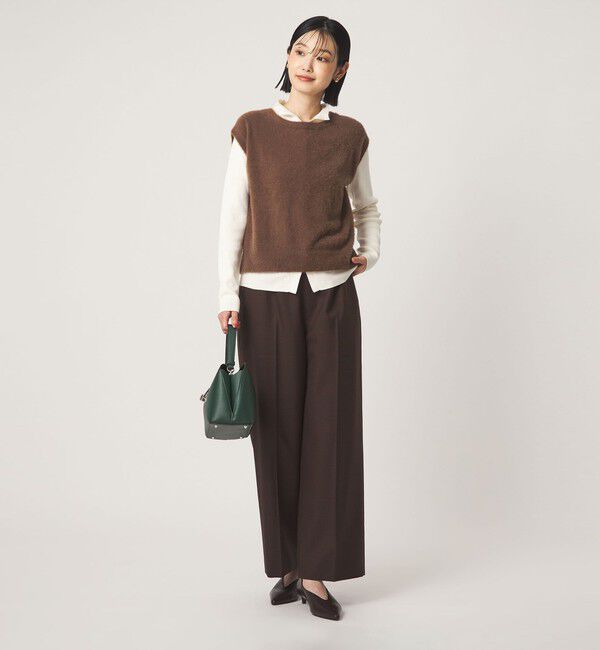UNITED ARROWS green label relaxing「フラッフフェザー 2WAY フレンチスリーブ ニット」|ニット・セーター|