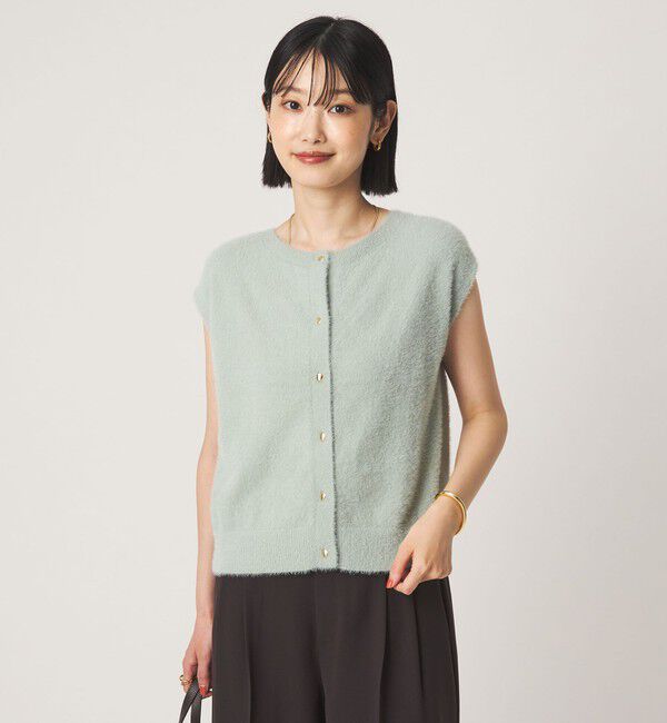UNITED ARROWS green label relaxing「フラッフフェザー 2WAY フレンチスリーブ ニット」|ニット・セーター|