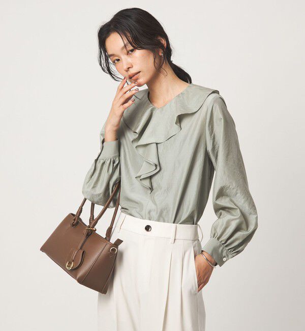 UNITED ARROWS green label relaxing「ラッフル ロングスリーブ ブラウス」|シャツ・ブラウス|LIME