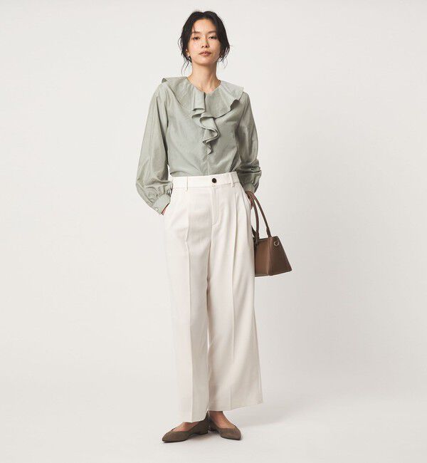 UNITED ARROWS green label relaxing「ラッフル ロングスリーブ ブラウス」|シャツ・ブラウス|