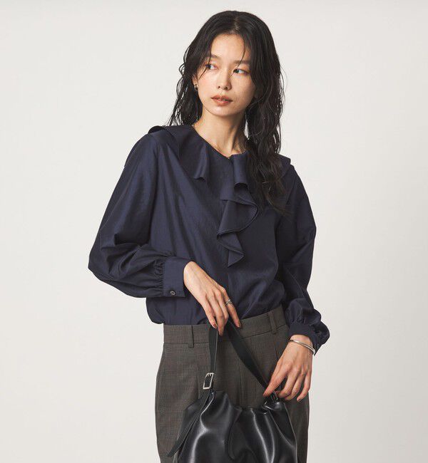 UNITED ARROWS green label relaxing「ラッフル ロングスリーブ ブラウス」|シャツ・ブラウス|