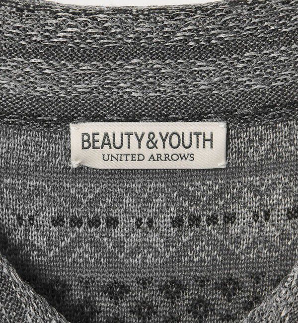 BEAUTY&YOUTH UNITED ARROWS「フェアアイル ショートスリーブ ニットシャツ ウォッシャブル」|カーディガン|