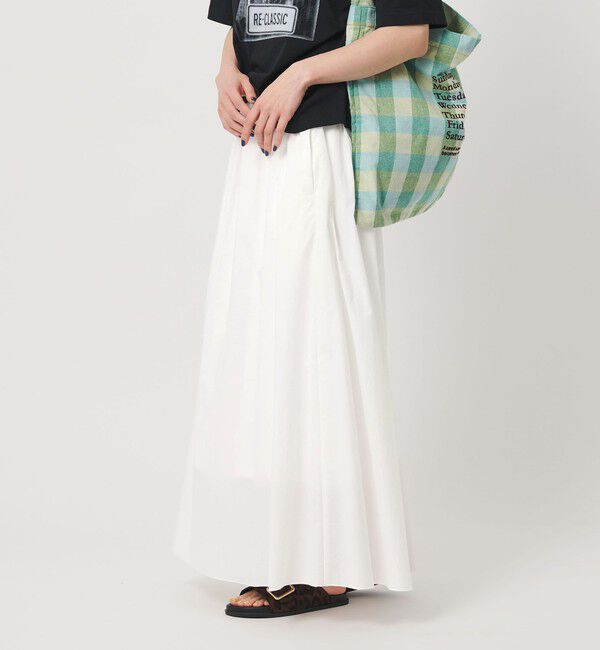 BEAUTY&YOUTH UNITED ARROWS「ギャザー ライト スカート ウォッシャブル」|スカート|WHITE