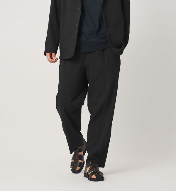 BEAUTY&YOUTH UNITED ARROWS「KOMATSU ドビー イージー テーパード パンツ NO.9 ストレッチ 吸水速乾 セットアップ対応」|チノ|