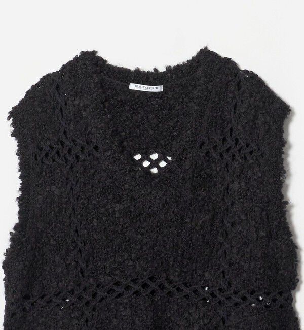 BEAUTY&YOUTH UNITED ARROWS「パッチワーク Vネック ニットベスト」|ベスト・ジレ|