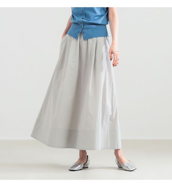Demi-Luxe BEAMS 「ナイロン ドロー タフタスカート」|スカート|SILVER_GREY