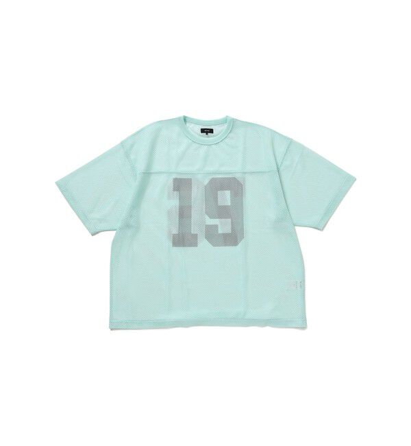 BEAMS「メッシュ プリント Tシャツ【ワイドショートフィット】」|Tシャツ・カットソー|MINT.GRN