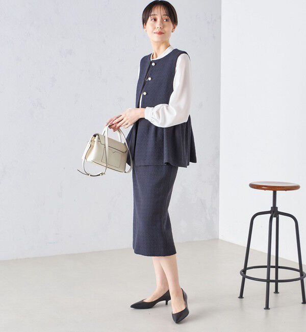 SHIPS for women「〈セレモニー対応可〉スラブ ツイード タイト スカート  24SS（セットアップ対応）◇」|スカート|