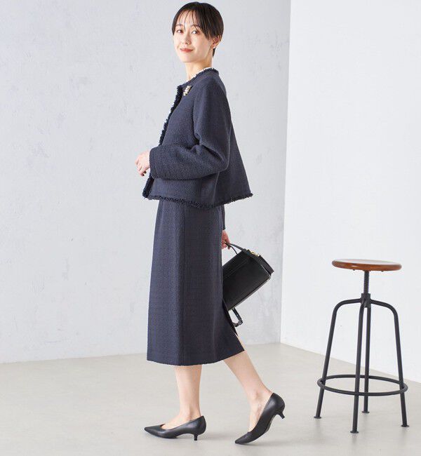 SHIPS for women「〈セレモニー対応可〉スラブ ツイード タイト スカート  24SS（セットアップ対応）◇」|スカート|