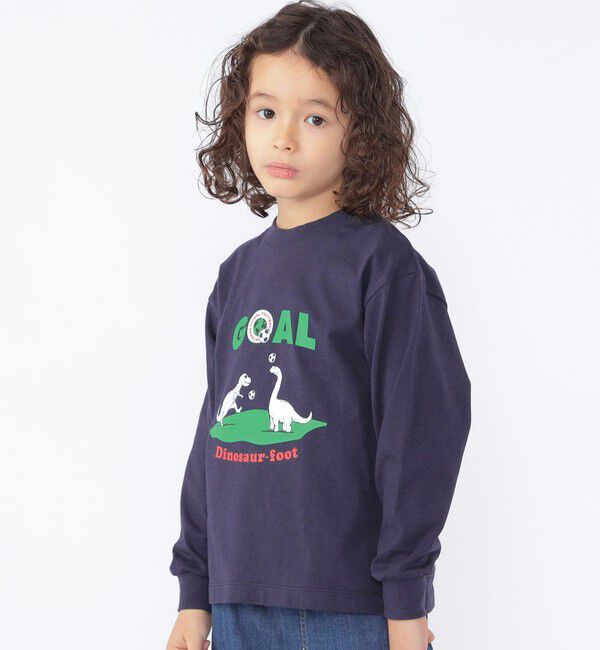 SHIPS KIDS「【SHIPS KIDS別注】ARCH＆LINE:100～130cm / 恐竜 長袖 Tシャツ」|Tシャツ・カットソー|