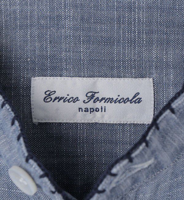 SHIPS「【SHIPS別注】Errico Formicola: エンブロイダリー デニム ソリッド シャツ」|シャツ・ブラウス|