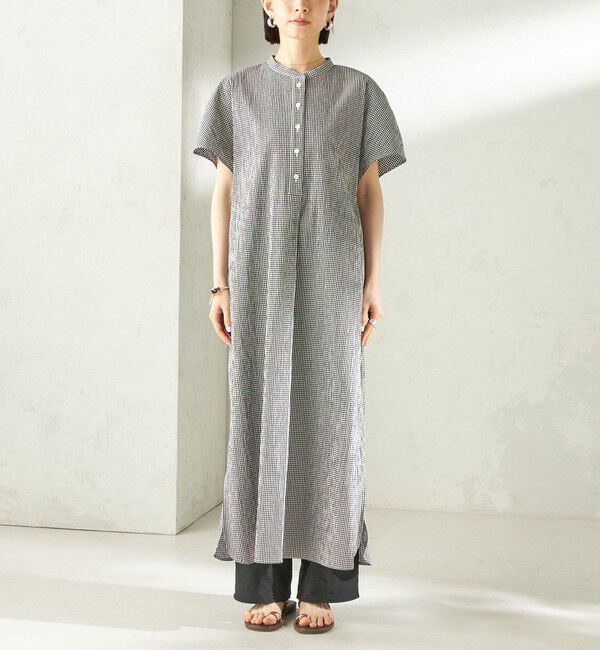 SHIPS for women「〈手洗い可能〉ACAR バンピー チェック ワンピース」|ワンピース|
