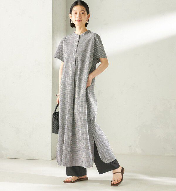 SHIPS for women「〈手洗い可能〉ACAR バンピー チェック ワンピース」|ワンピース|