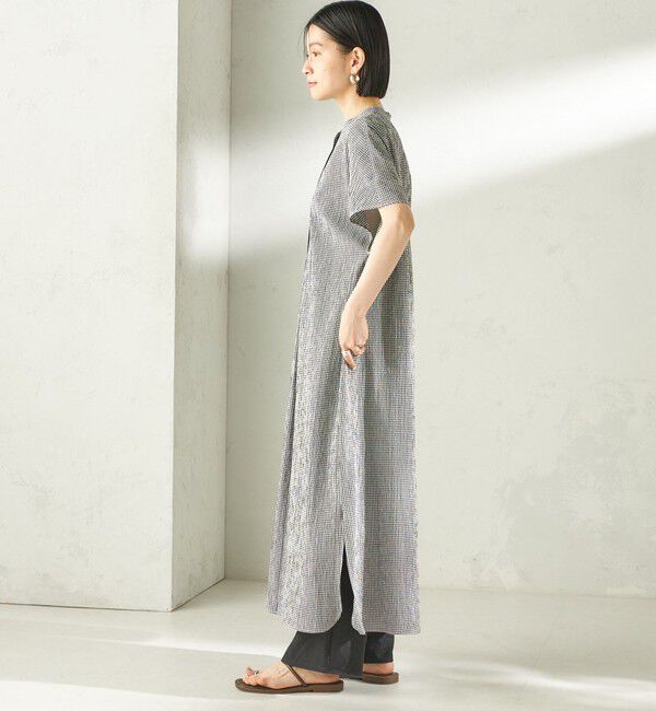 SHIPS for women「〈手洗い可能〉ACAR バンピー チェック ワンピース」|ワンピース|