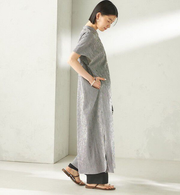 SHIPS for women「〈手洗い可能〉ACAR バンピー チェック ワンピース」|ワンピース|