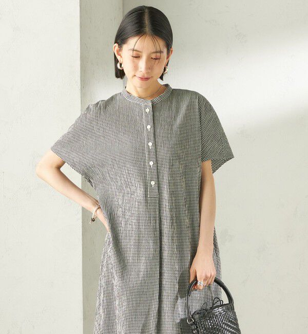 SHIPS for women「〈手洗い可能〉ACAR バンピー チェック ワンピース」|ワンピース|
