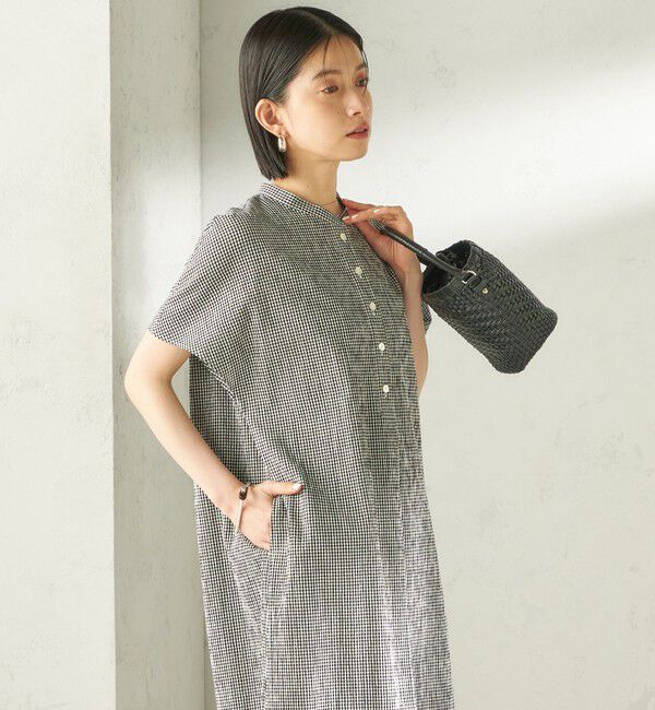 SHIPS for women「〈手洗い可能〉ACAR バンピー チェック ワンピース」|ワンピース|