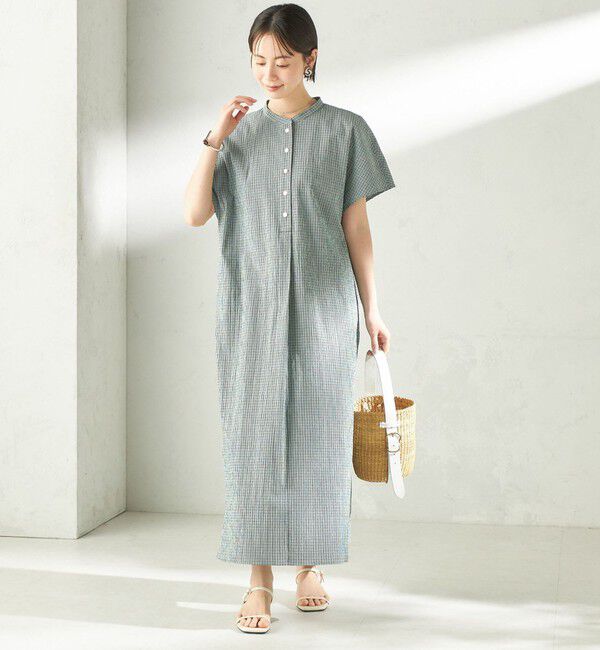 SHIPS for women「〈手洗い可能〉ACAR バンピー チェック ワンピース」|ワンピース|