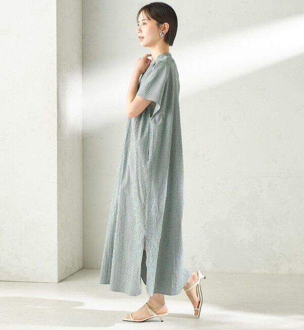 SHIPS for women「〈手洗い可能〉ACAR バンピー チェック ワンピース」|ワンピース|