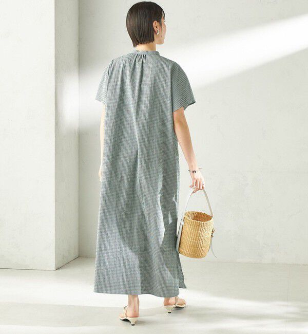 SHIPS for women「〈手洗い可能〉ACAR バンピー チェック ワンピース」|ワンピース|