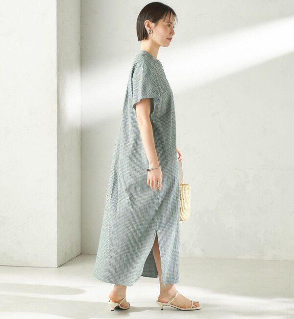 SHIPS for women「〈手洗い可能〉ACAR バンピー チェック ワンピース」|ワンピース|
