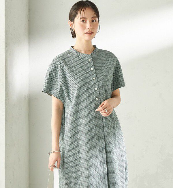 SHIPS for women「〈手洗い可能〉ACAR バンピー チェック ワンピース」|ワンピース|