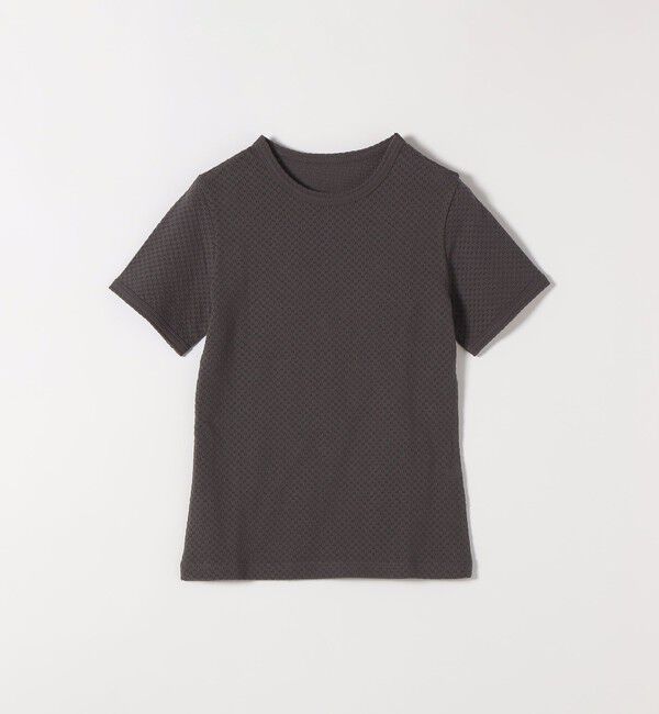 SHIPS any「SHIPS any:〈洗濯機可能〉透かし レース 半袖 クルーネック Tシャツ」|Tシャツ・カットソー|