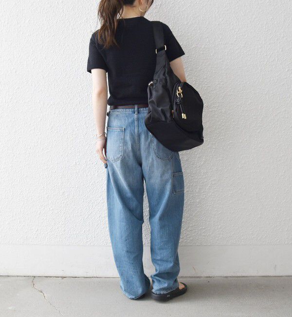 SHIPS any「SHIPS any:〈洗濯機可能〉透かし レース 半袖 クルーネック Tシャツ」|Tシャツ・カットソー|
