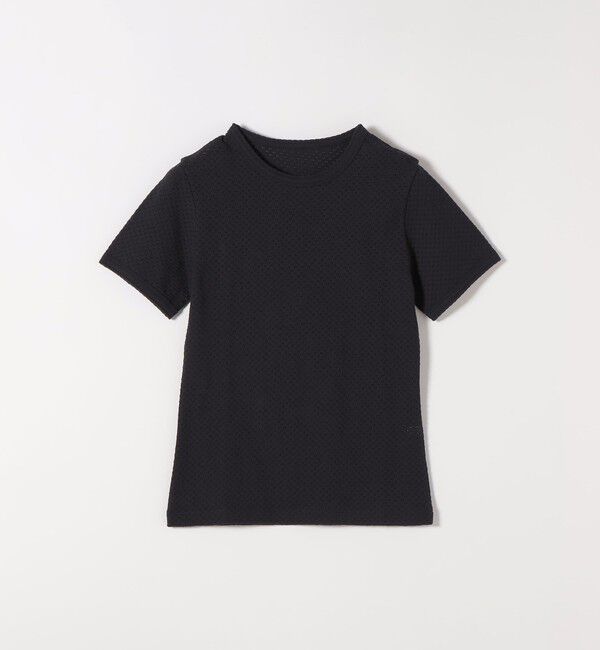SHIPS any「SHIPS any:〈洗濯機可能〉透かし レース 半袖 クルーネック Tシャツ」|Tシャツ・カットソー|