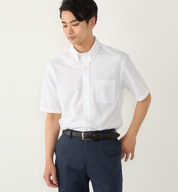 SHIPS Colors 「SHIPS Colors:〈吸水速乾・接触冷感〉SMART TECH(R) ノーアイロン 半袖シャツ」|シャツ・ブラウス|