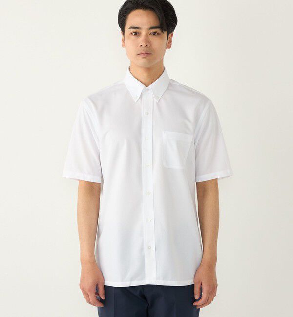 SHIPS Colors 「SHIPS Colors:〈吸水速乾・接触冷感〉SMART TECH(R) ノーアイロン 半袖シャツ」|シャツ・ブラウス|