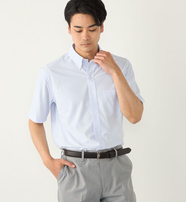 SHIPS Colors 「SHIPS Colors:〈吸水速乾・接触冷感〉SMART TECH(R) ノーアイロン 半袖シャツ」|シャツ・ブラウス|
