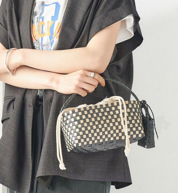 SHIPS for women「NHE: NGANG mini」|かごバッグ|ダークグレー