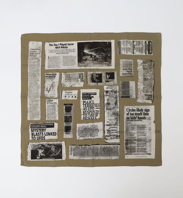 SHIPS「SABLE NY: NEWSPAPER PRINT」|バンダナ・スカーフ|