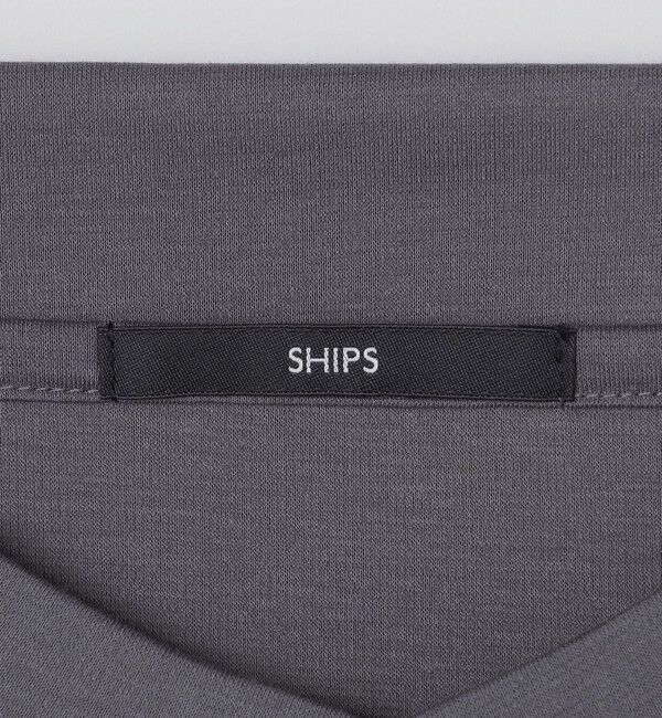 SHIPS「【WEB限定】SHIPS:〈接触冷感/手洗い可能〉100/2 クロスネック ビズ ロングスリーブ Ｔシャツ」|Tシャツ・カットソー|