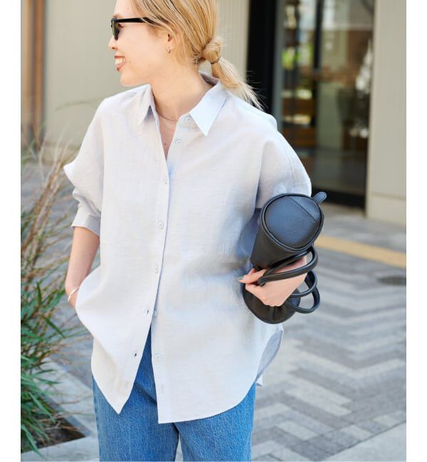 OUTDOOR PRODUCTS Usual Things「新色追加 レーヨンリネンシャツ」|シャツ・ブラウス|ブルー