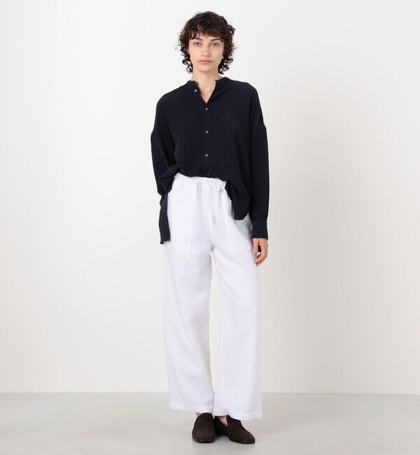 GALERIE VIE「エアリーサッカー スタンドカラーロングシャツ」|シャツ・ブラウス|