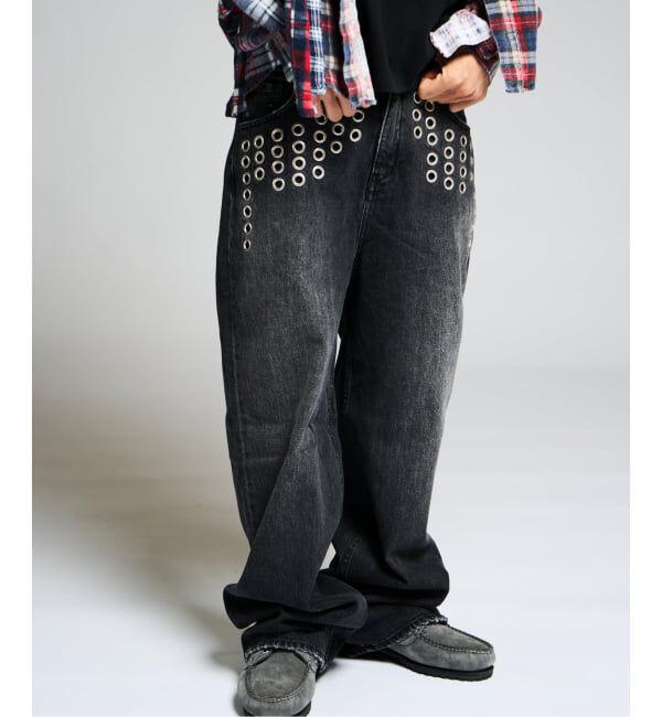 JOINT WORKS「アイレット ディテール ワイドデニムパンツ / J EYELET DETAIL PANTS」|デニム|