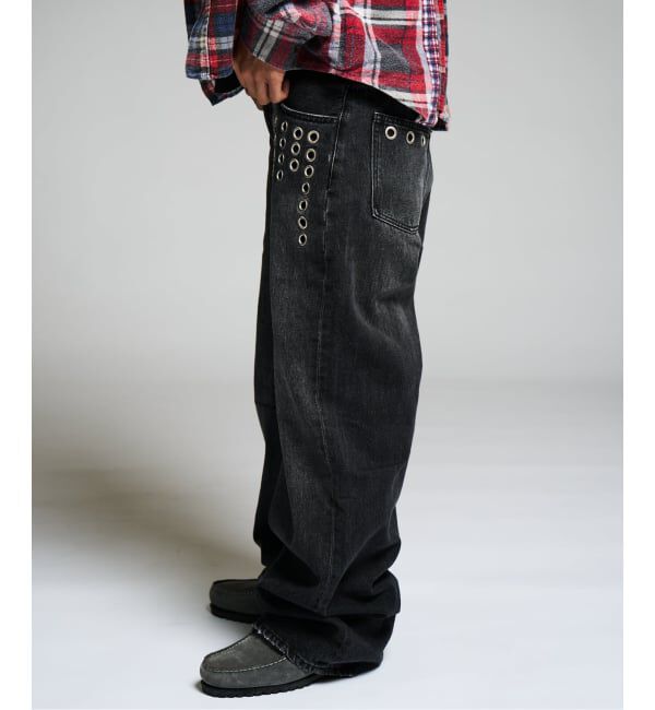 JOINT WORKS「アイレット ディテール ワイドデニムパンツ / J EYELET DETAIL PANTS」|デニム|